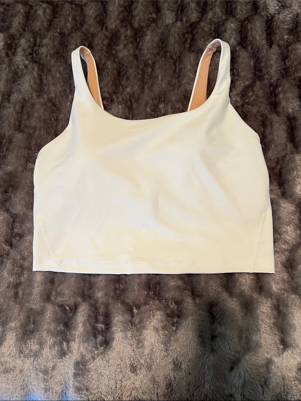 Old Navy Active White Cropped Tank Top, Large